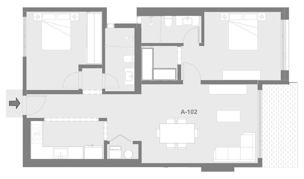 2 bedroom floor plan — Riviera Bay Condos